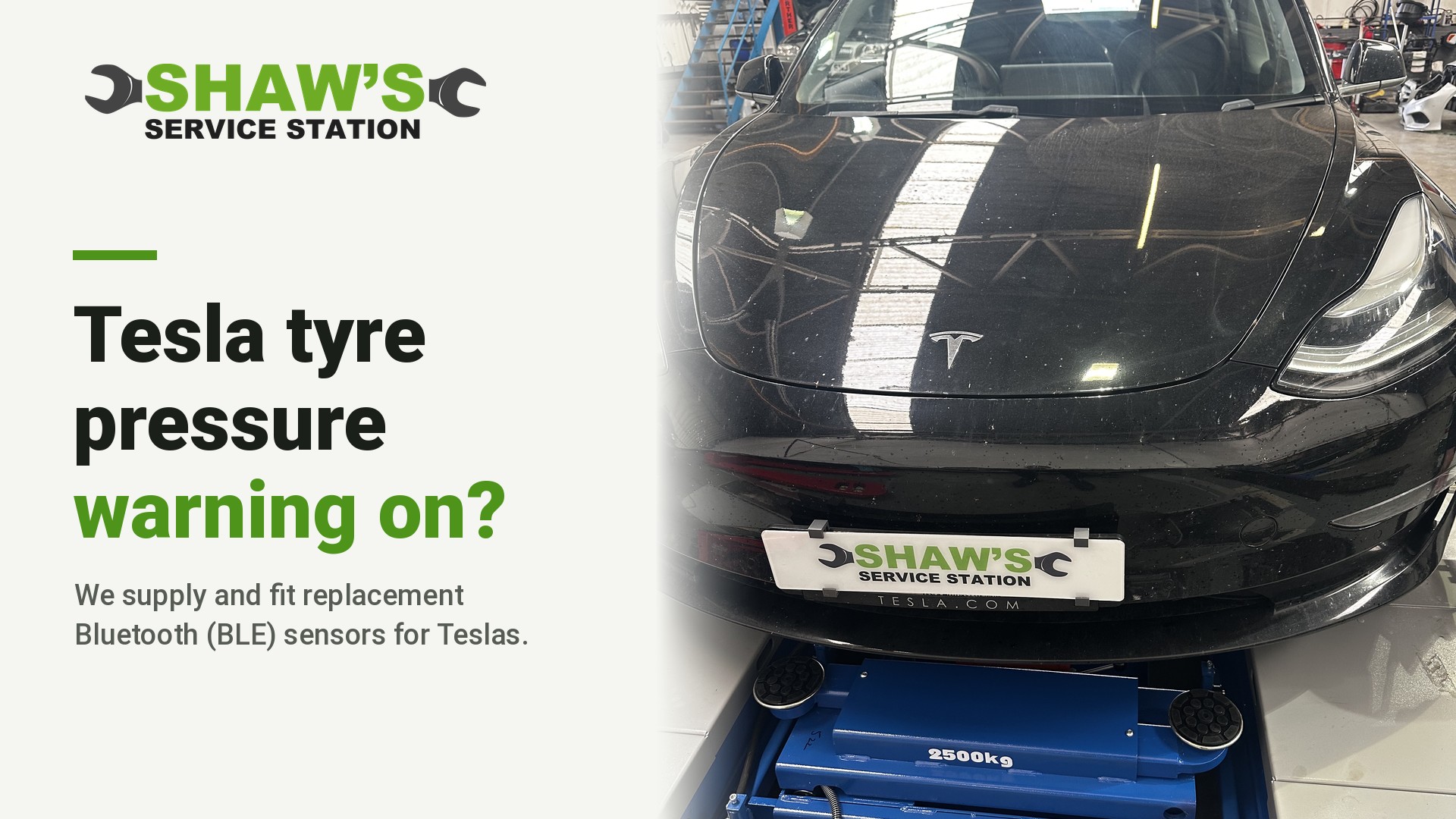 Tesla Tyre Pressure Sensor Replacement: Bluetooth (BLE) TPMS Sensors Supplied and Fitted at Shaw's